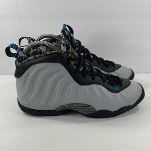 Nike Air Foamposite One Graffiti Wolf Grey Blue Size 4Y